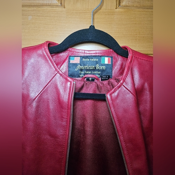 Red Leather Jacket - Picture 3 of 6